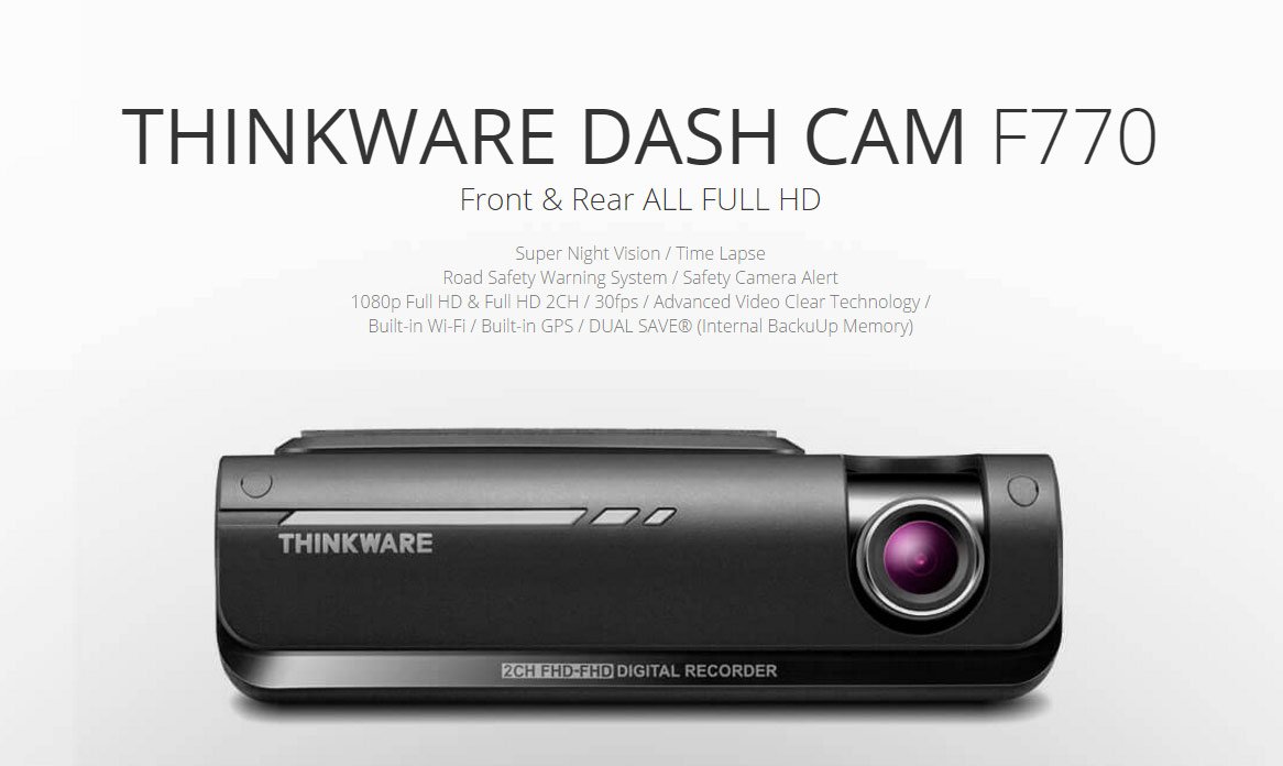 Thinkware F770 Dual Dash Cam